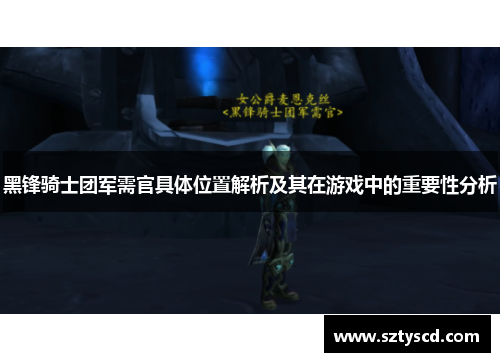 黑锋骑士团军需官具体位置解析及其在游戏中的重要性分析